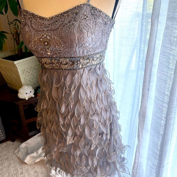 💎❤️‍🔥LUXURY SUEWONG  Gold Halter Sheath Mini Dress❤️‍🔥 - Picture 1 of 11